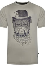 Kam Jeans T-SHIRT met BULLDOG print  - stone