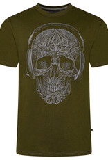 Kam Jeans T-SHIRT met SKULL  print  - olijfgroen