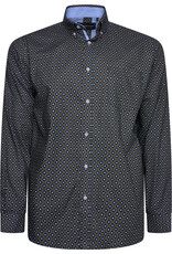 Kam Jeans Overhemd  met lange mouw fijne oog print - forest groen