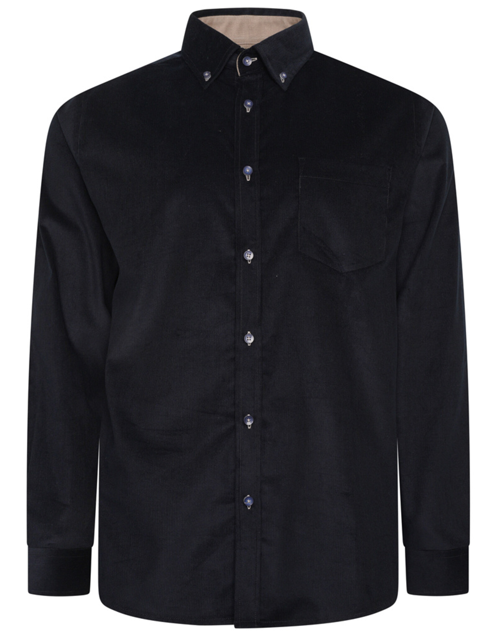 Kam Jeans RIBFLUWEEL Overhemd  met lange mouw navy