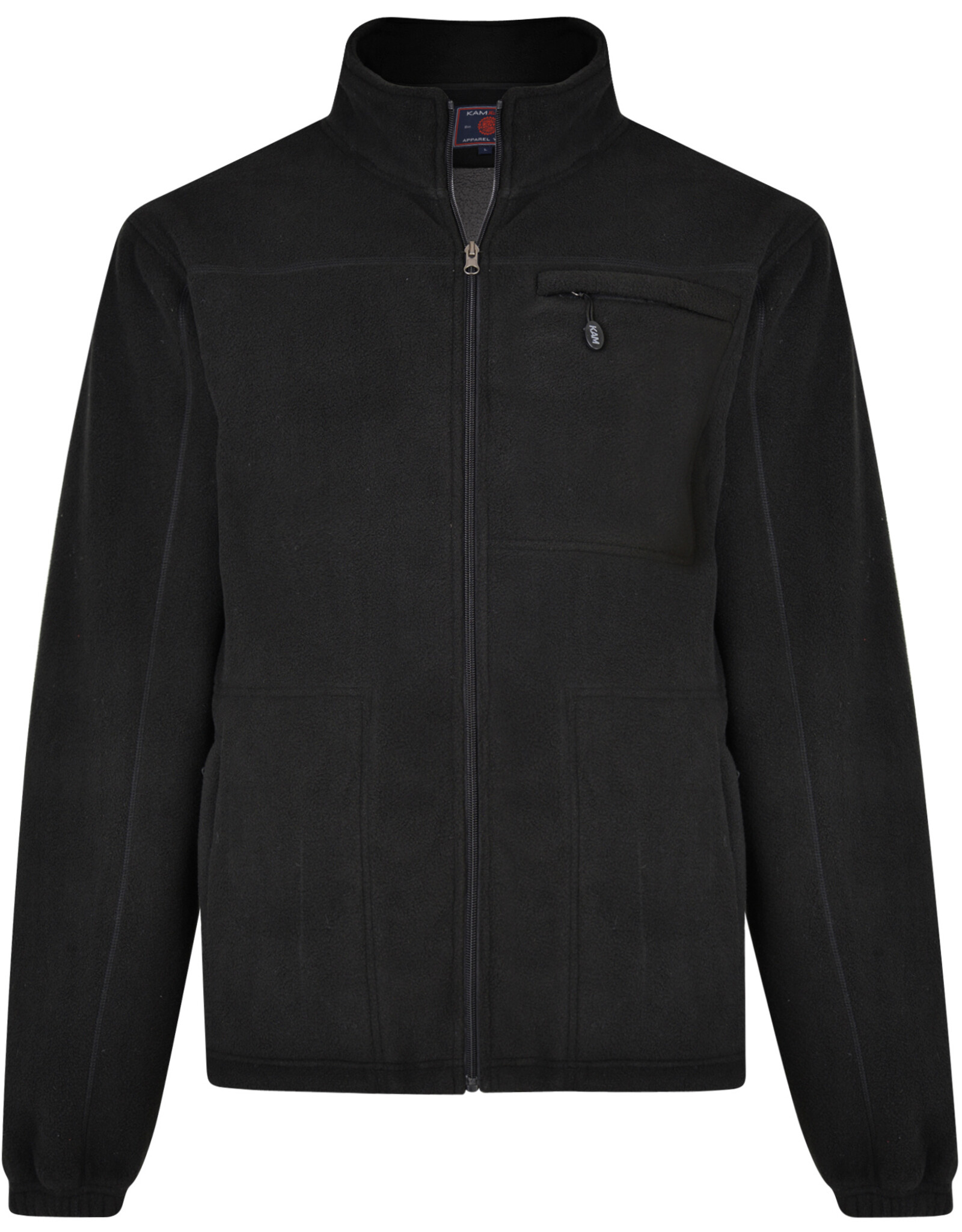 Kam Jeans Bonded fleece jas zwart