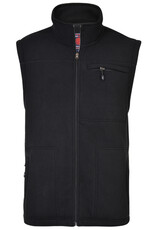 Kam Jeans Bonded fleece gilet zwart