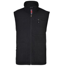 Kam Jeans Bonded fleece gilet zwart