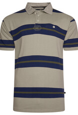 Kam Jeans MULTI STREEP rugby polo stone