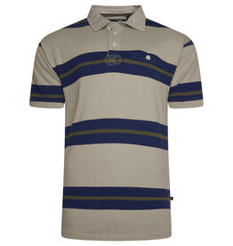 Kam Jeans MULTI STREEP rugby polo stone