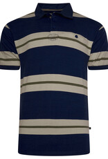 Kam Jeans MULTI STREEP rugby polo navy