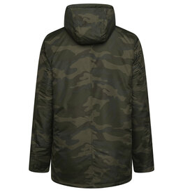 Kam Jeans warm winterjas  camouflage stijl