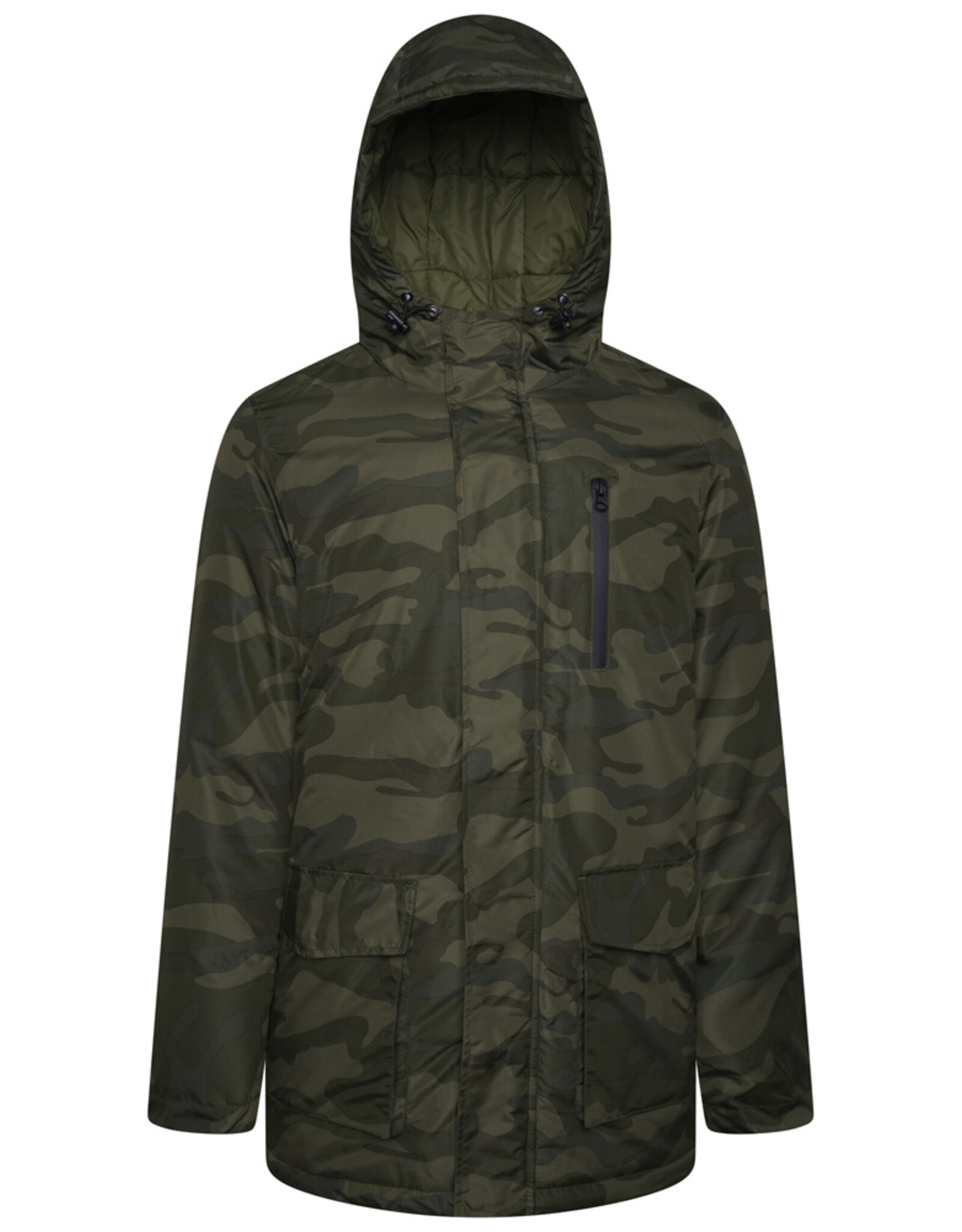 Kam Jeans warm winterjas  camouflage stijl