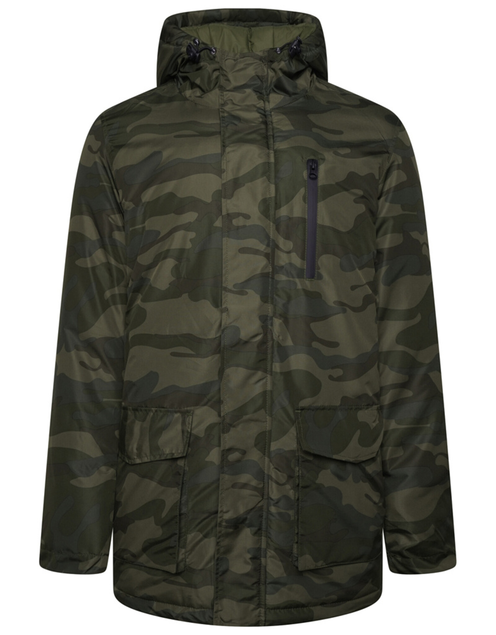 Kam Jeans warm winterjas  camouflage stijl