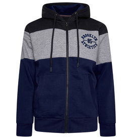 Kam Jeans ZIP THRU Hoodie CUT & SAW Brooklyn - zwart