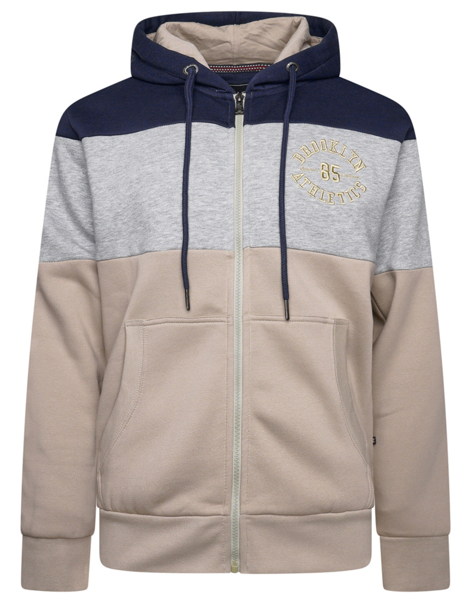 Kam Jeans ZIP THRU Hoodie CUT & SAW Brooklyn - navy