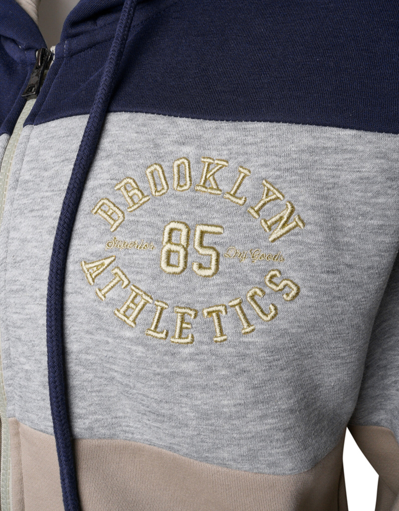 Kam Jeans ZIP THRU Hoodie CUT & SAW Brooklyn - navy