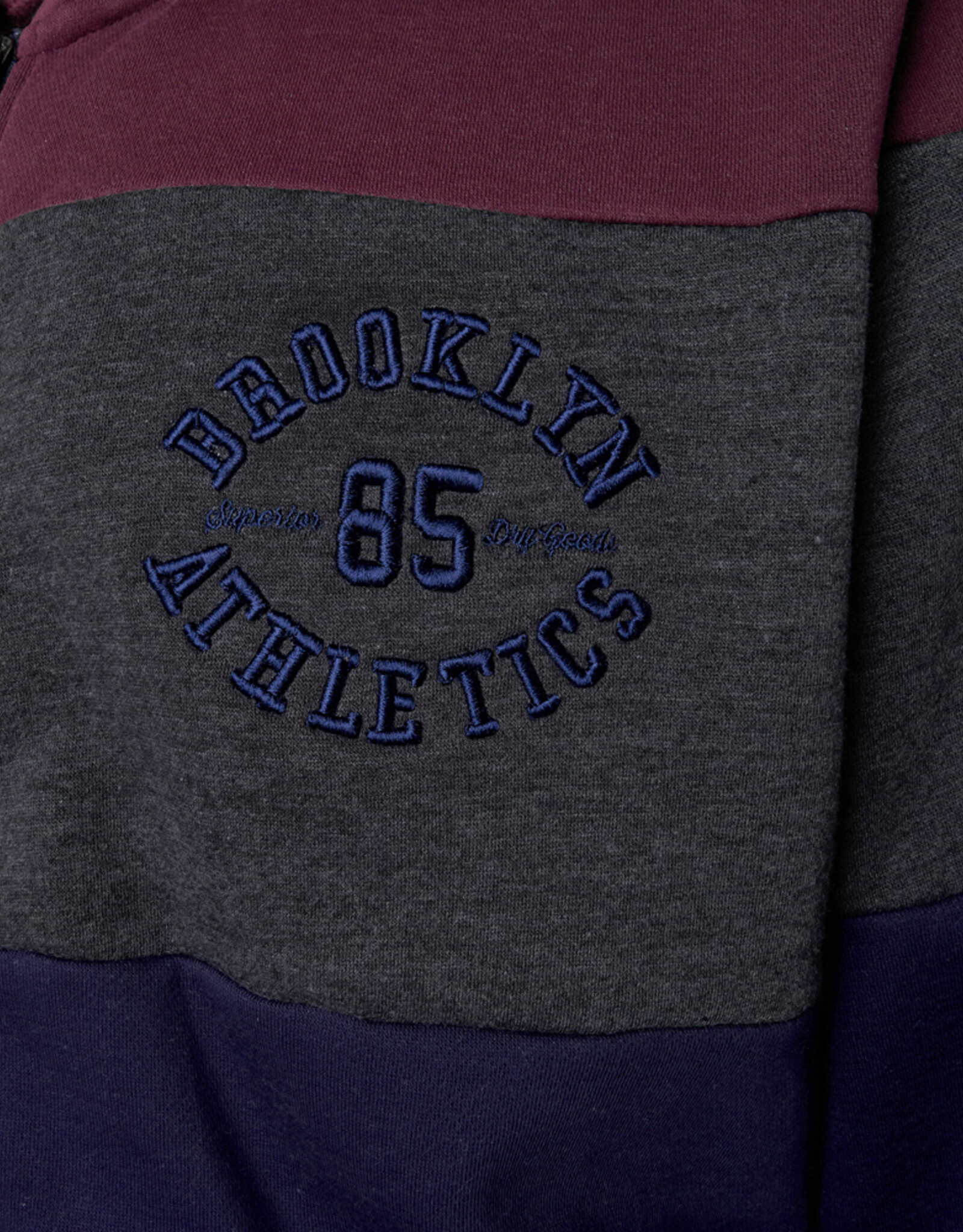 Kam Jeans ZIP THRU Hoodie CUT & SAW Brooklyn - bordeaux