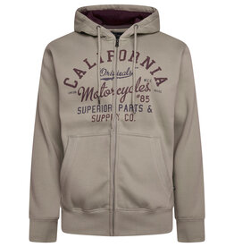 Kam Jeans ZIP THRU Hoodie California - Stone