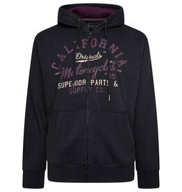Kam Jeans ZIP THRU Hoodie California - Zwart