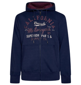 Kam Jeans ZIP THRU Hoodie California - Navy