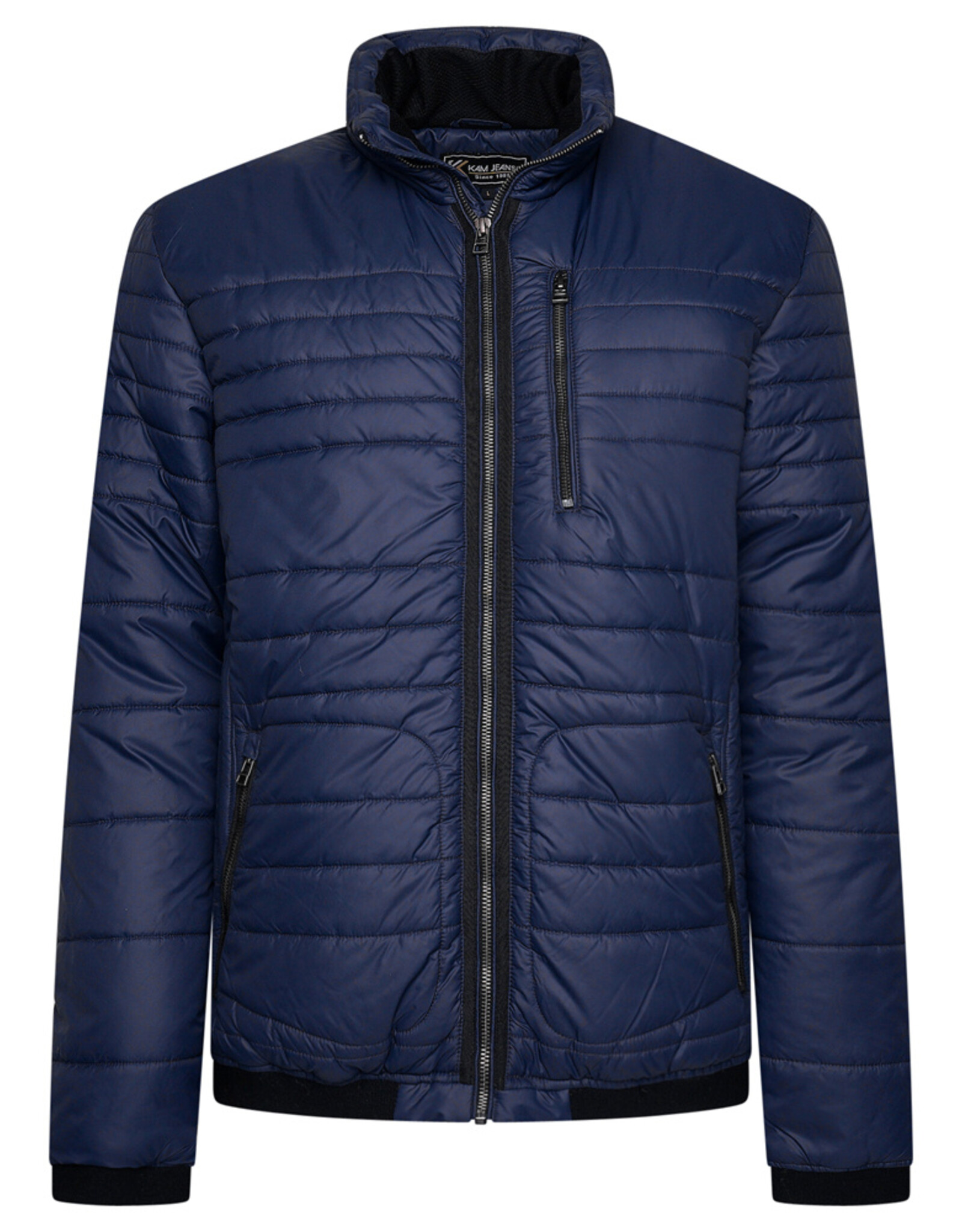 Kam Jeans Lichtgewicht gewatteerde dons jack - navy