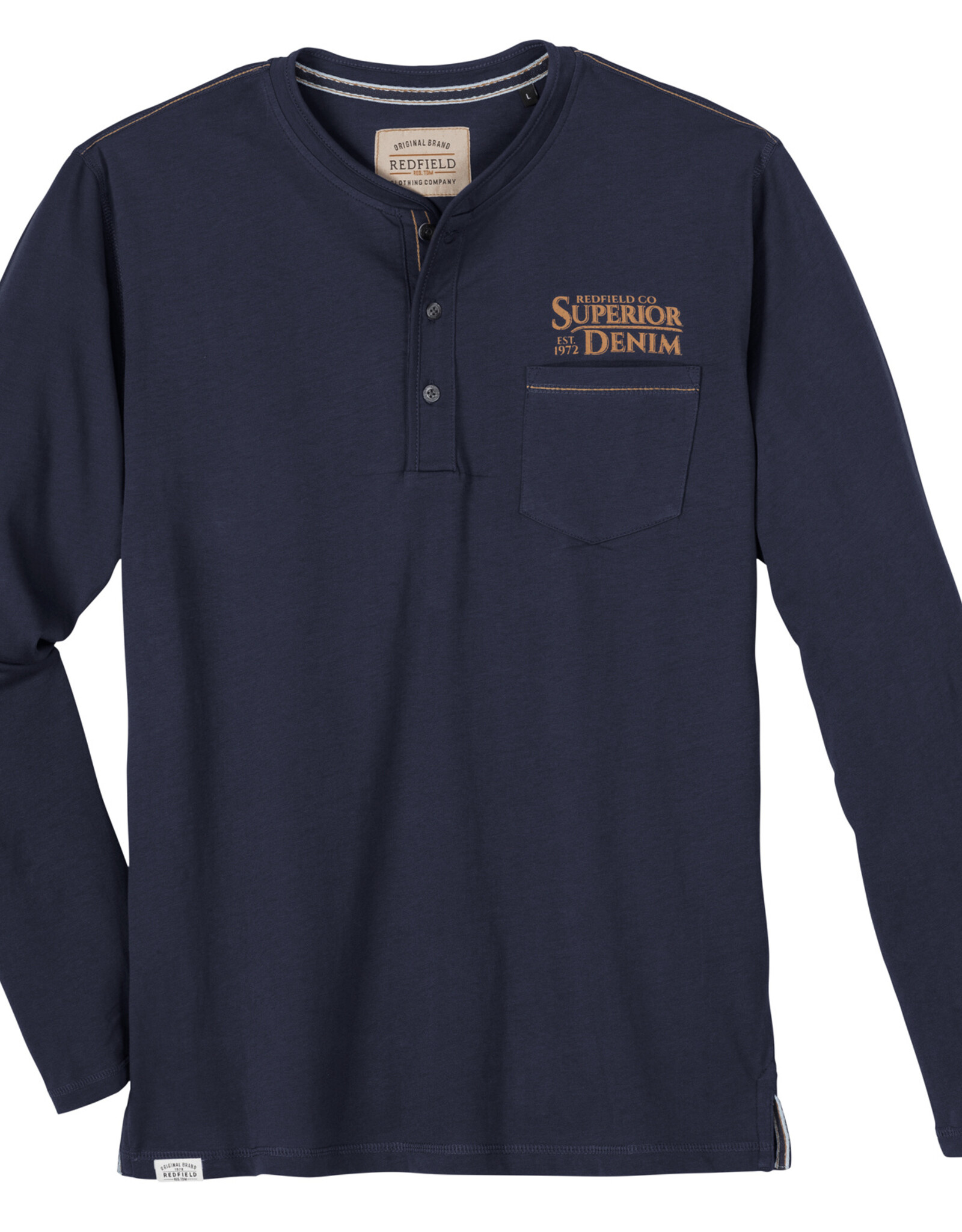 Redfield SHIRT met lange mouwen en knoopjes- superior denim -dark denim