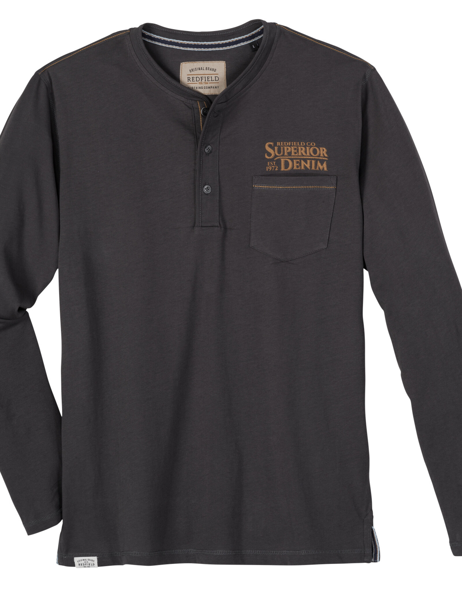 Redfield SHIRT met lange mouwen en knoopjes- superior denim - vintage grijs