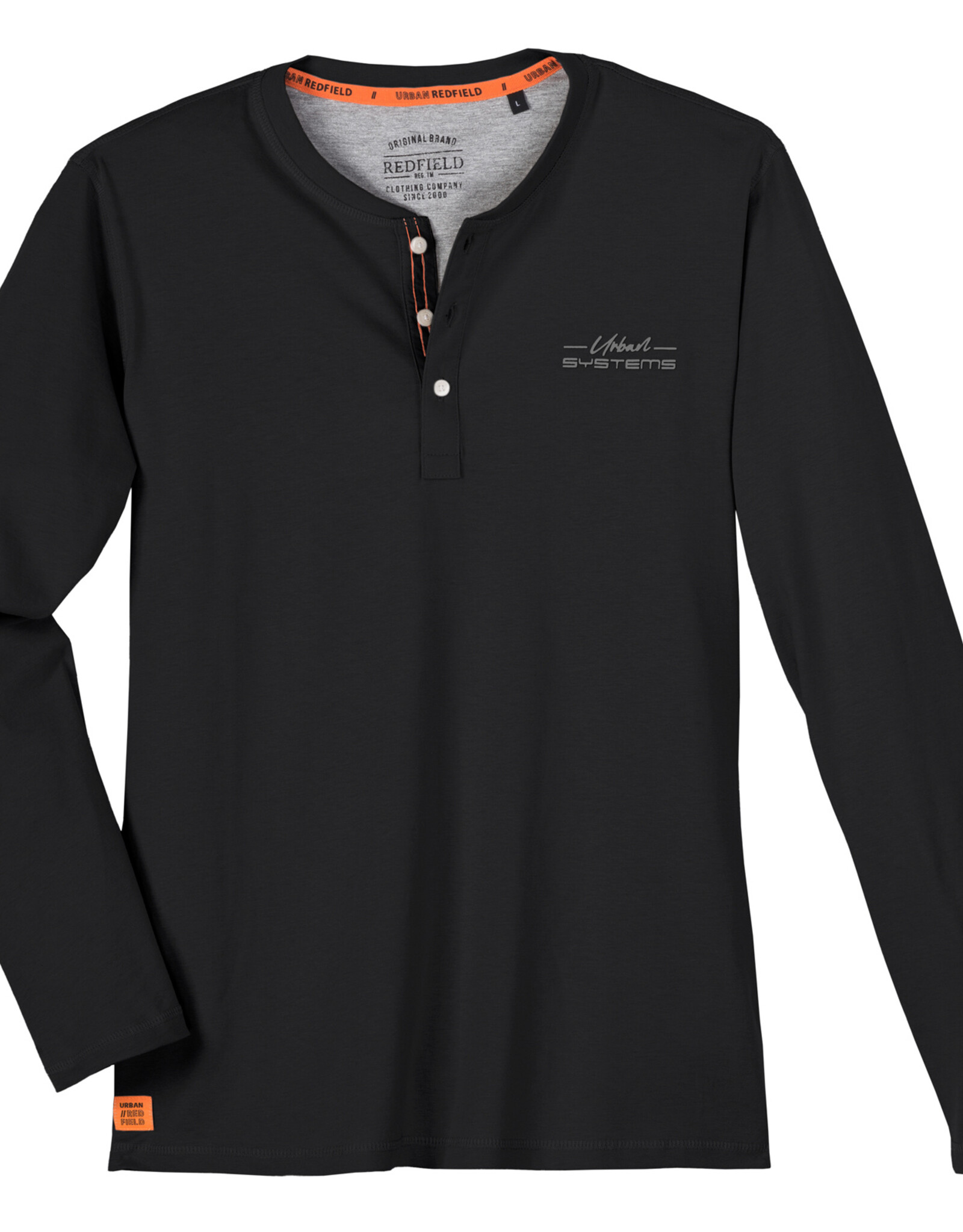 Redfield SHIRT met lange mouwen en knoopjes- urban systems - zwart