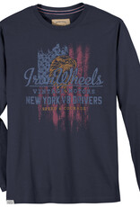 Redfield T-Shirt Iron Wheels- lange mouw - denim