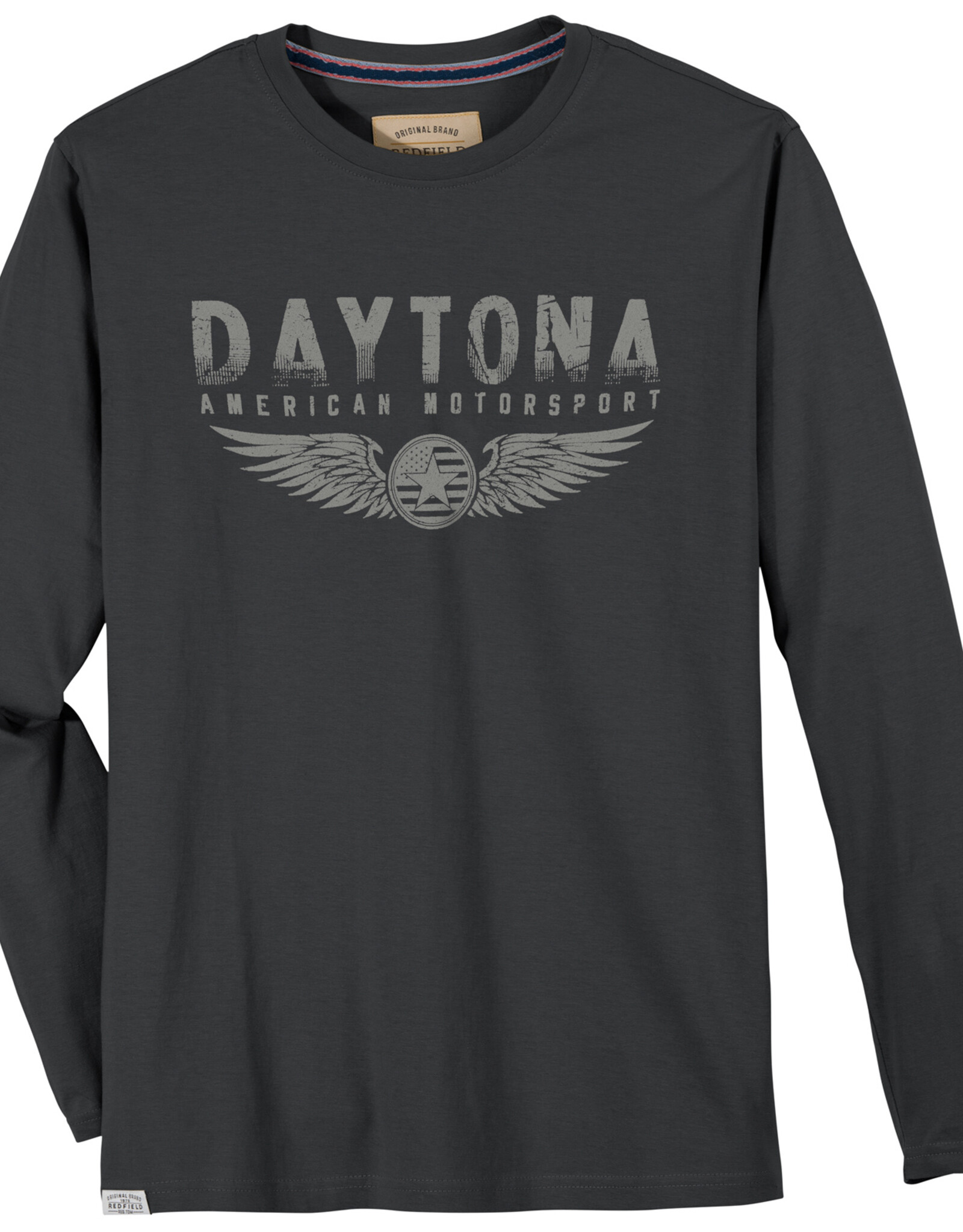 Redfield T-Shirt Daytona- lange mouw - vintage grijs