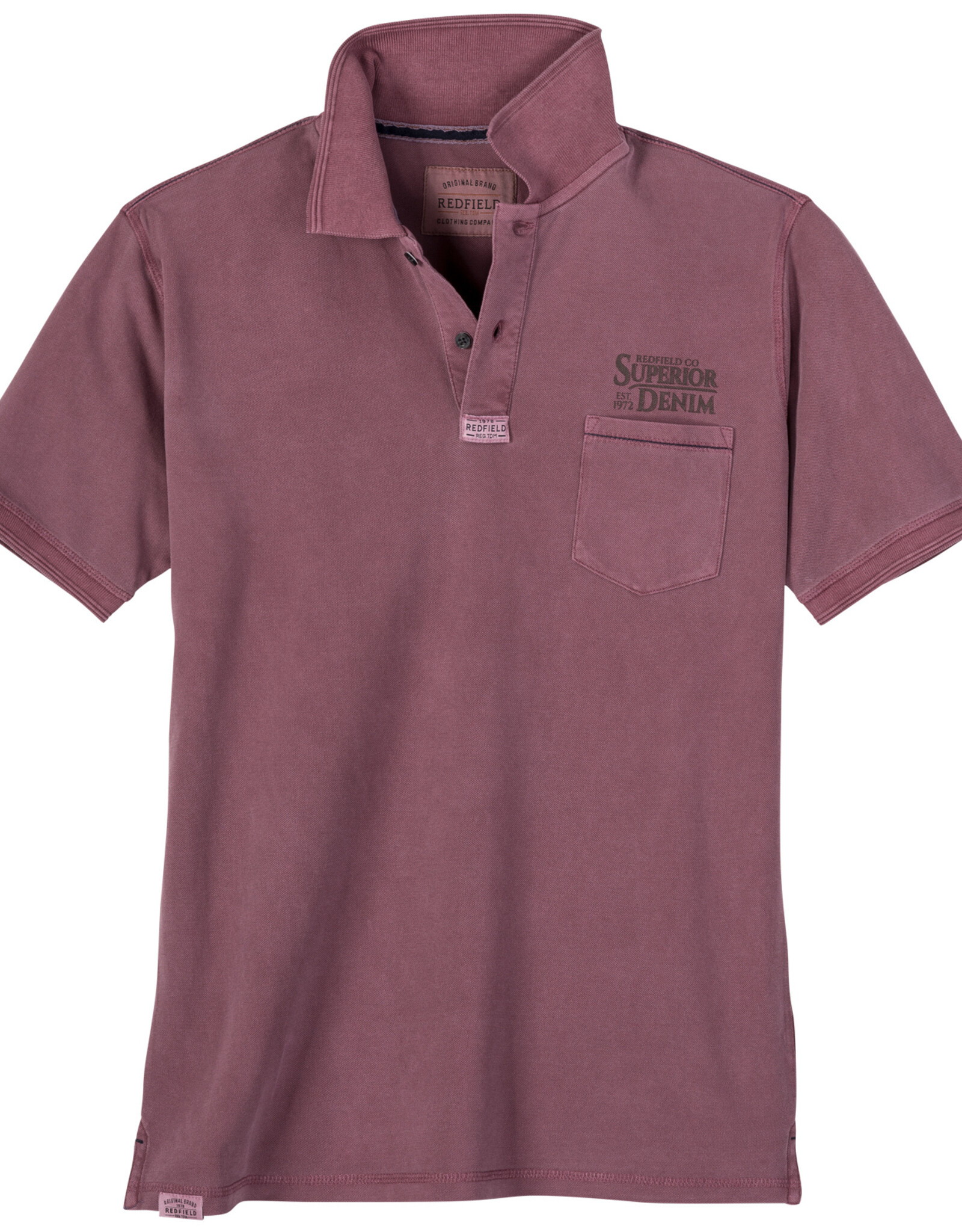 Redfield POLOSHIRT Superior Denim - oud roze