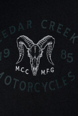 Kam Jeans T-SHIRT met Cedar creek print op rugzijde- zwart