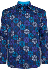 Kam Jeans Overhemd  met lange mouw - record print