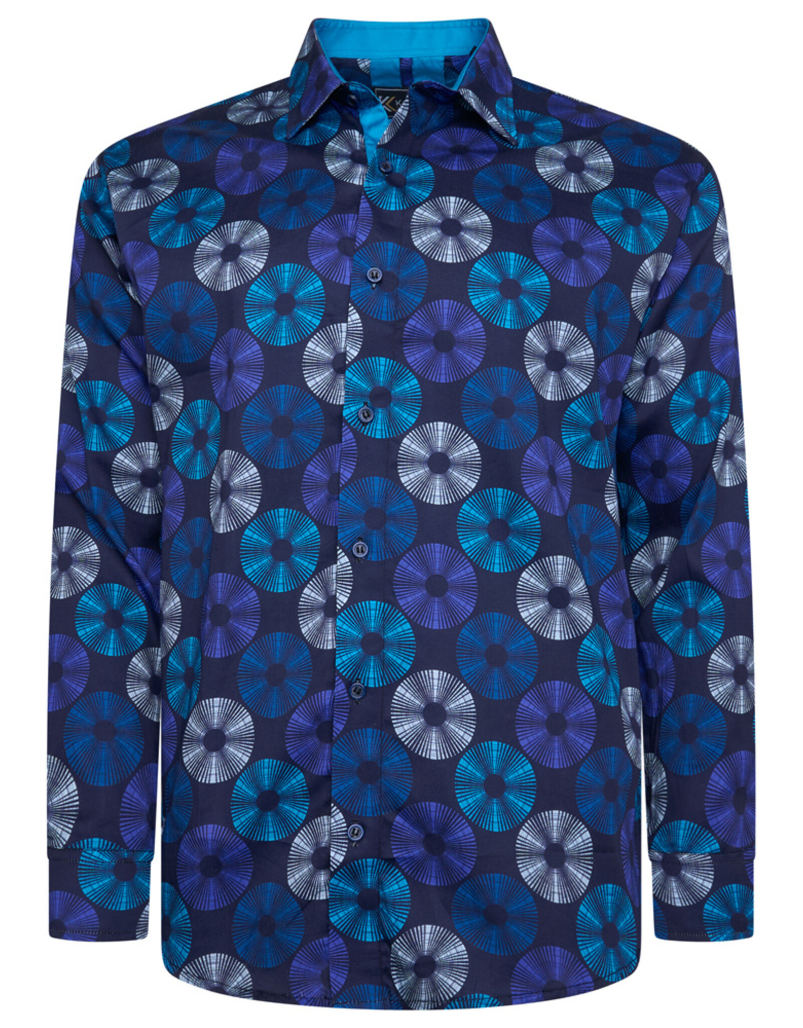 Kam Jeans Overhemd  met lange mouw - record print