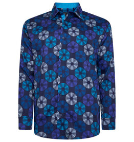 Kam Jeans Overhemd  met lange mouw - record print
