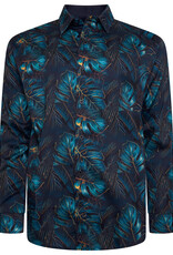 Kam Jeans Overhemd  met lange mouw - plant all-over print