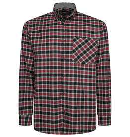 Kam Jeans Flanellen overhemd  met lange mouwen - bordeaux
