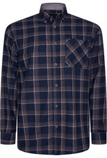 Kam Jeans Flanellen overhemd  met lange mouwen - navy/stone