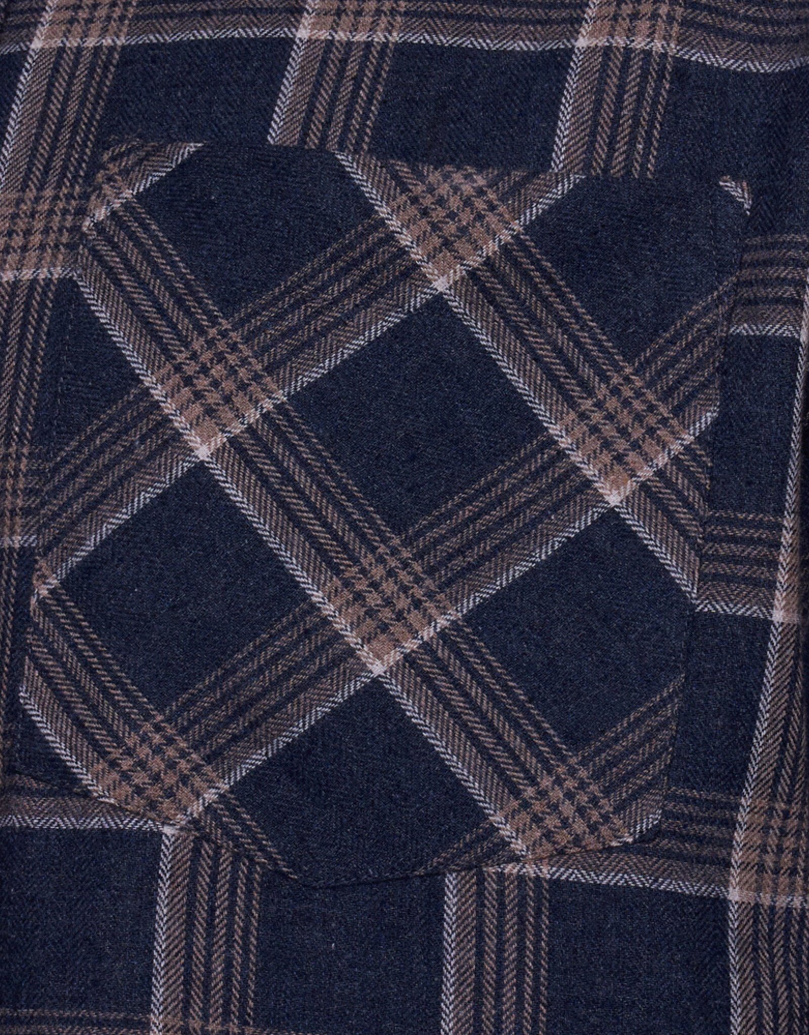 Kam Jeans Flanellen overhemd  met lange mouwen - navy/stone