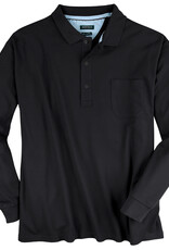 Redfield SALE 3XL Redfield POLOSHIRT Harry Pique lange mouw zwart
