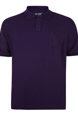 Kam Jeans SALE 2XL BASIC POLOSHIRT met borstzak paars