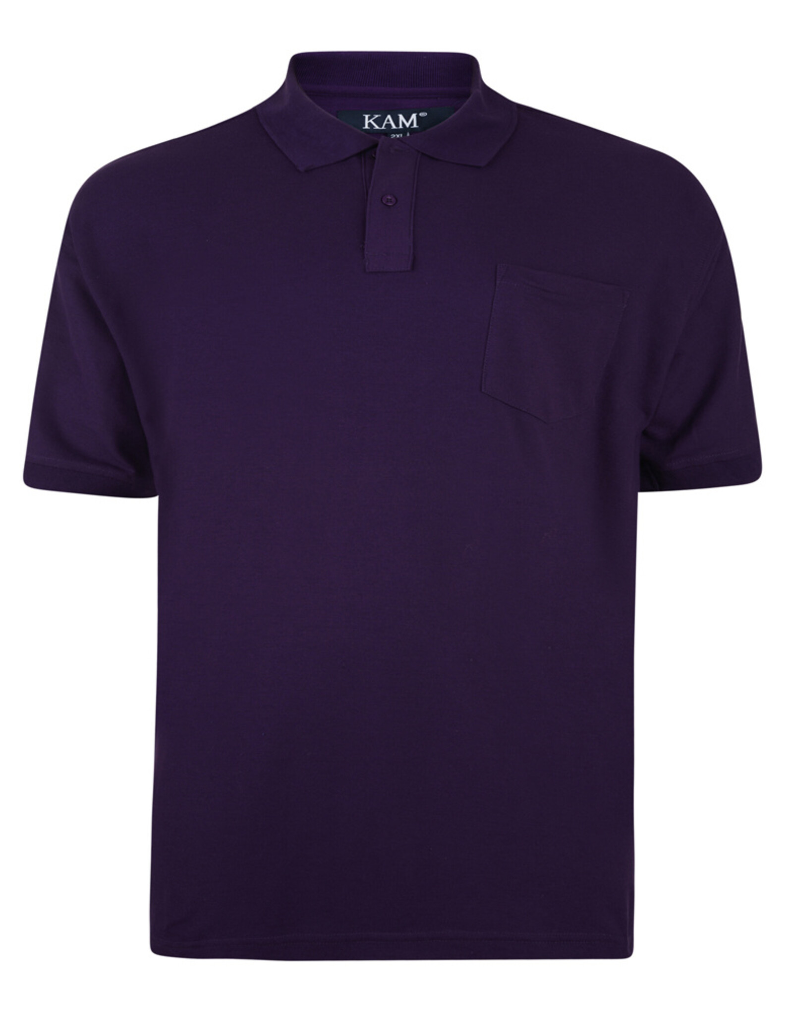 Kam Jeans SALE 2XL BASIC POLOSHIRT met borstzak paars