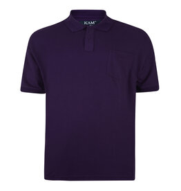 Kam Jeans SALE 2XL BASIC POLOSHIRT met borstzak paars