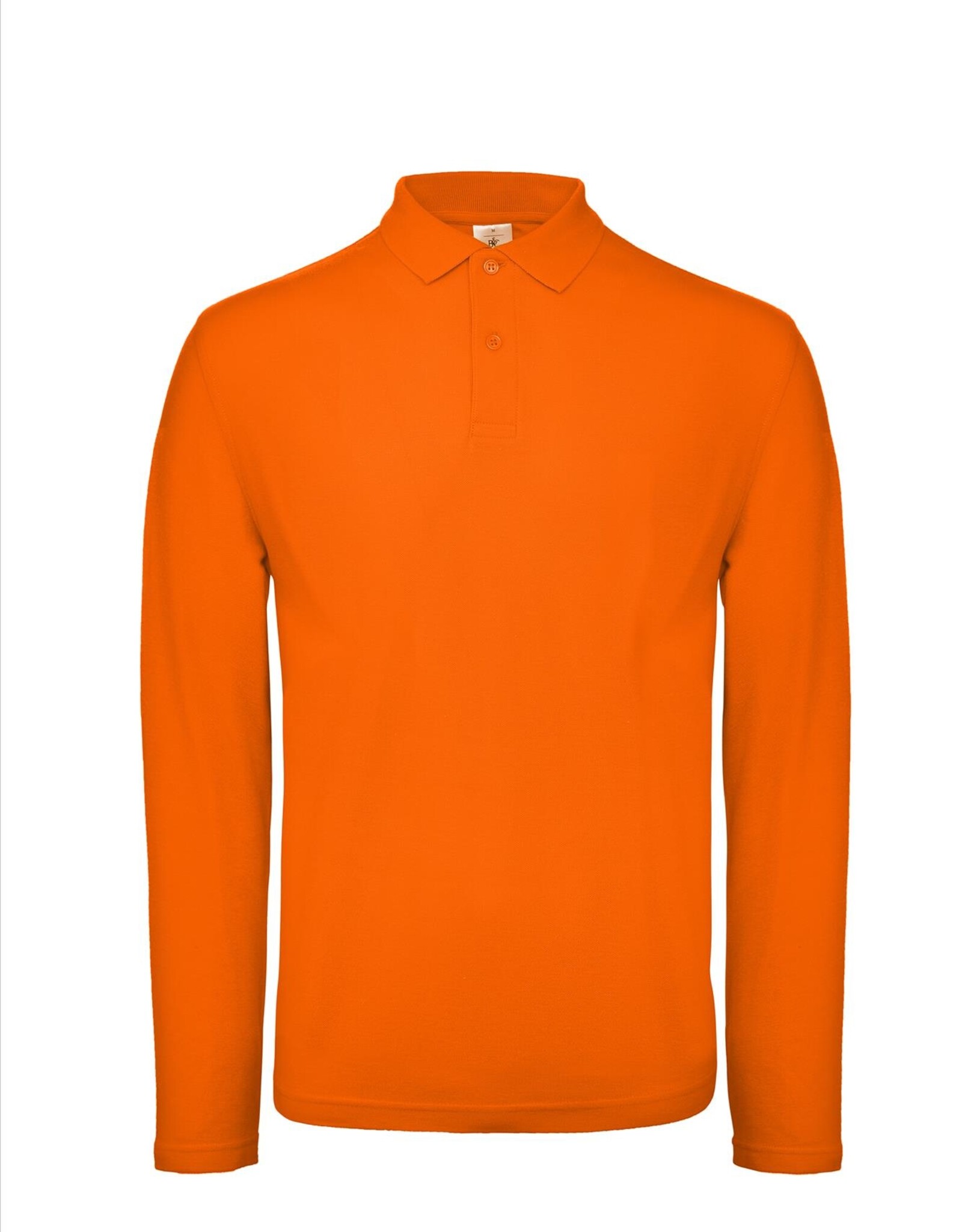 B&C SALE XL POLOSHIRT heren lange mouw oranje