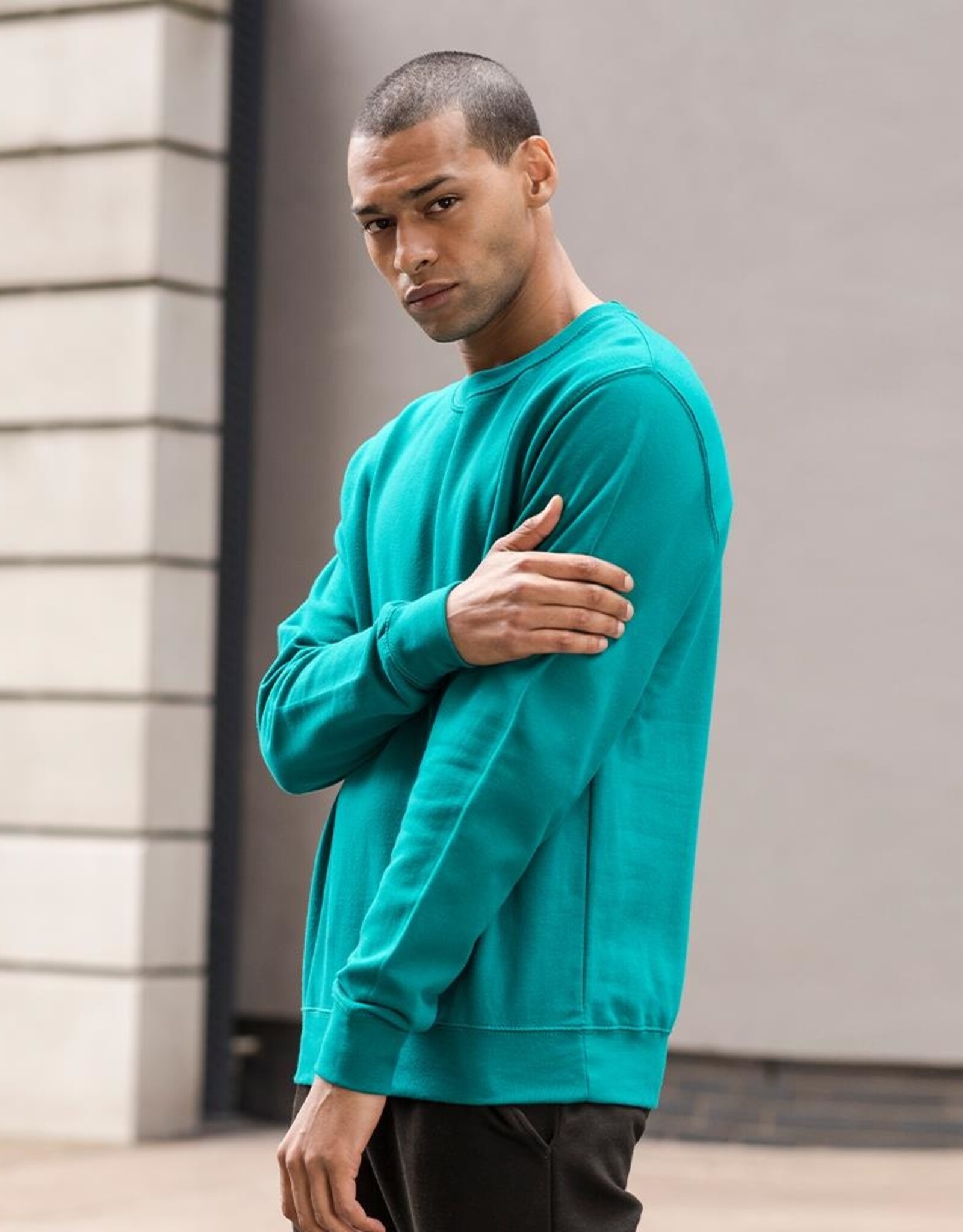 AWDis SALE 3XL SWEATER casual set-in grijs