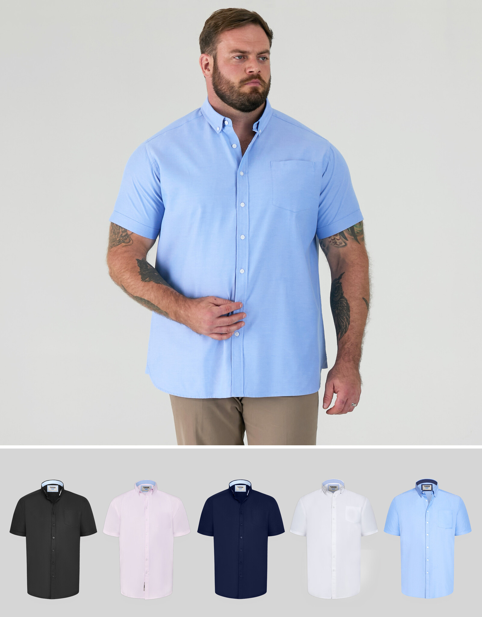 D-555 OVERHEMD JAMES casual korte mouw