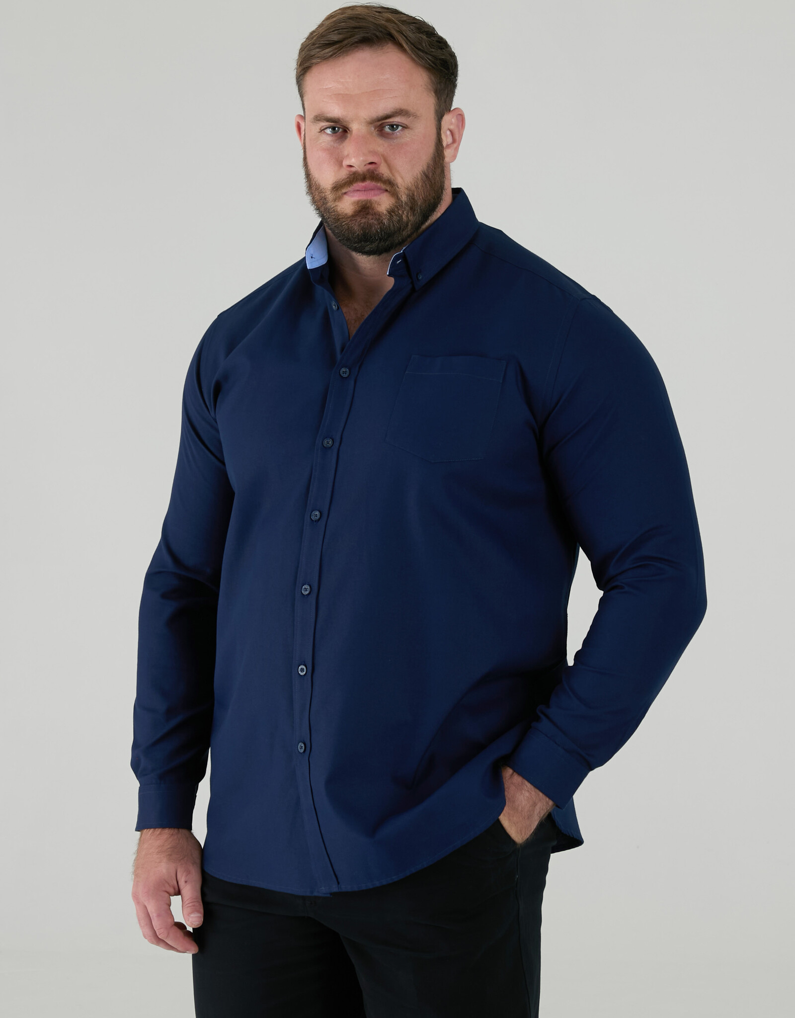 D-555 OVERHEMD richard casual lange mouw