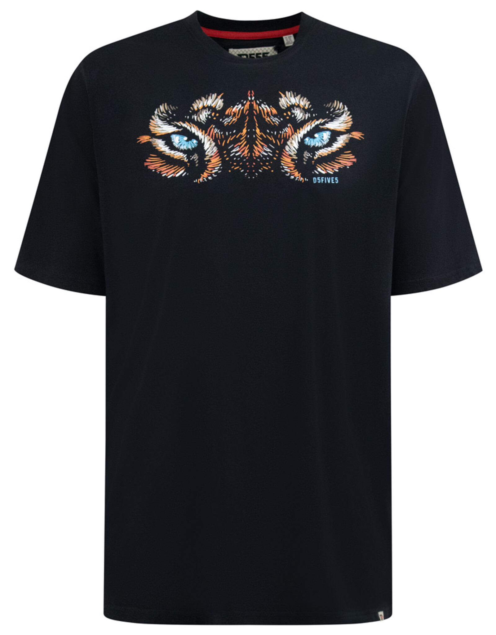 D-555 T-SHIRT Leamington tijgerogen zwart