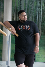 D-555 T-SHIRT Leamington tijgerogen zwart