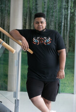 D-555 T-SHIRT Leamington tijgerogen zwart