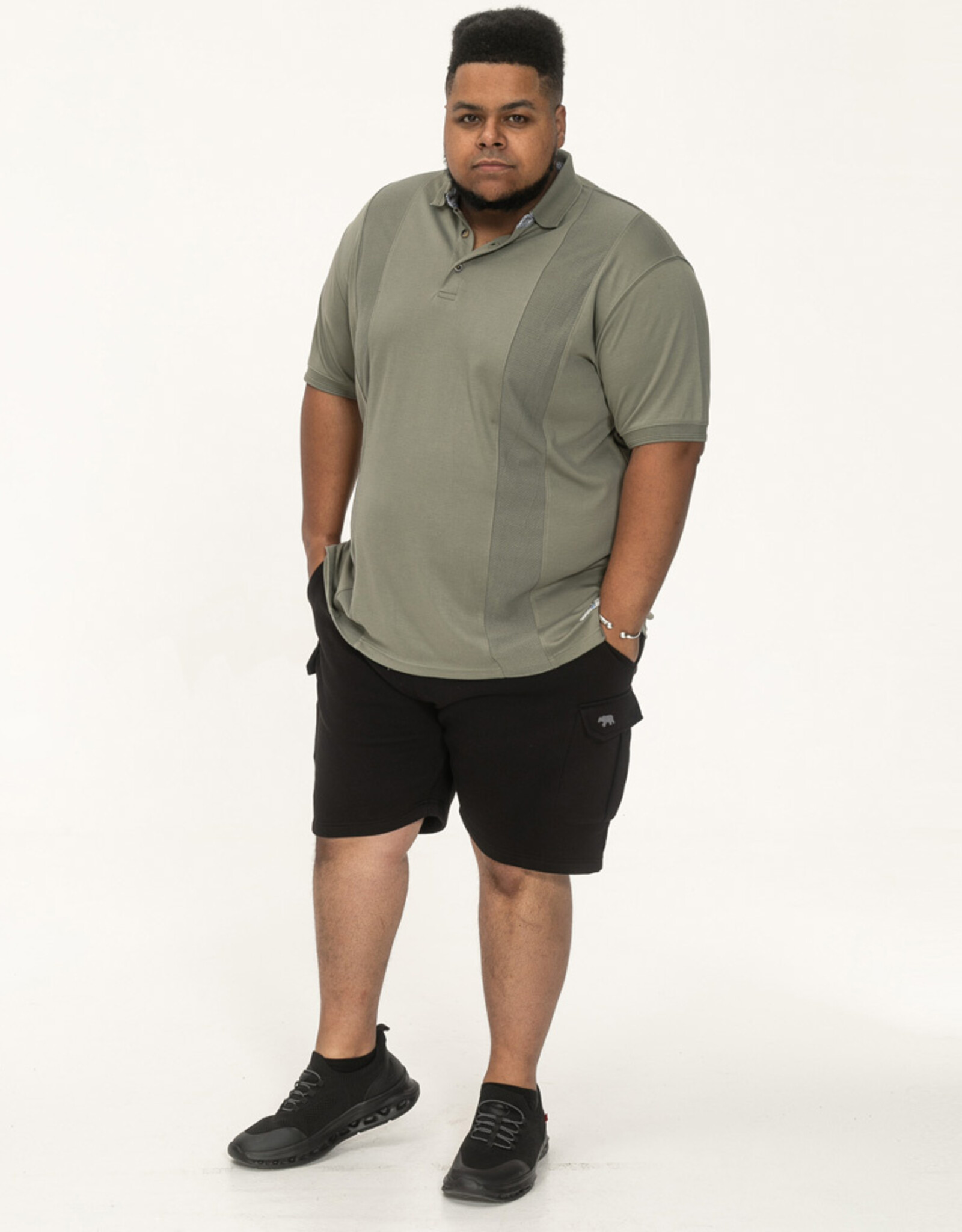 D-555 POLO chippenham voorpannel in jacqard stijl korte mouw