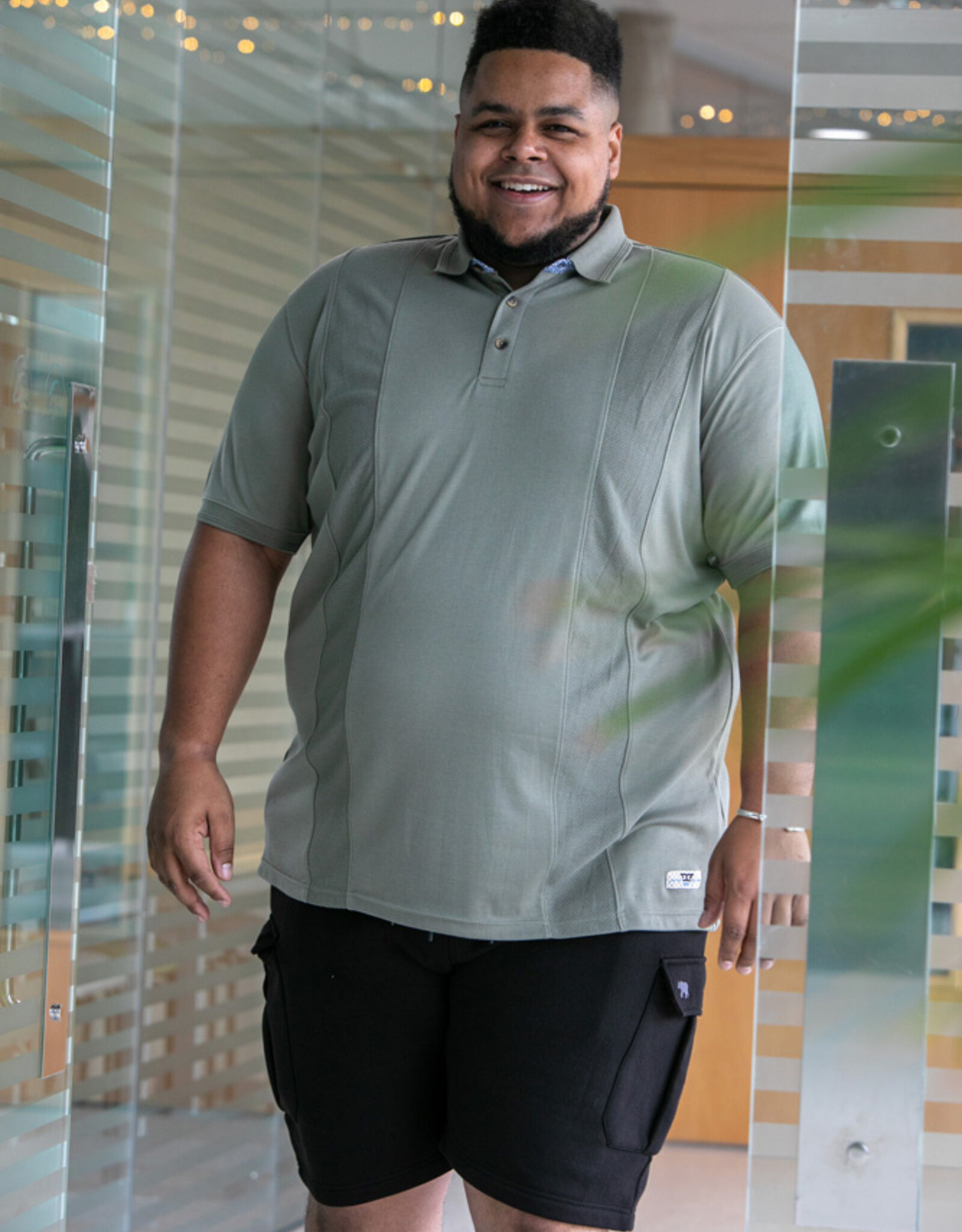 D-555 POLO chippenham voorpannel in jacqard stijl korte mouw