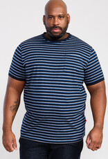 D-555 T-SHIRT beamont-D555 navy gestreept