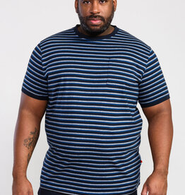 D-555 T-SHIRT beamont-D555 navy gestreept